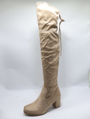 Kozaki damskie na obcasie (36-41) LH108 KHAKI