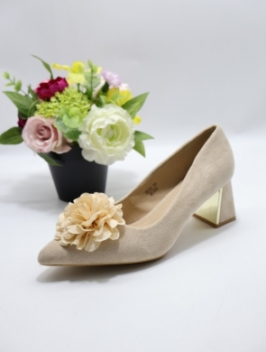 Czółenki damskie na obcasie (36-41) XJK08 BEIGE