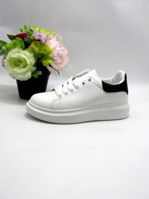 Buty sportowe damskie na płaskim (36-41) AB15 WHITE/BLACK/PU