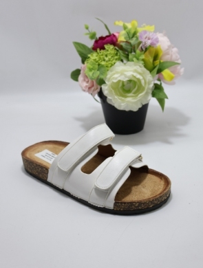 Klapki damskie na płaskim (36-41) JN1056 WHITE