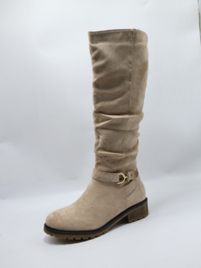 Kozaki damskie ocieplane na płaskim (36-41) F6336 KHAKI