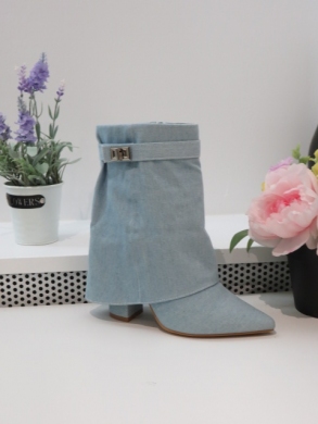 Kozaki damskie na obcasie (36-41) 9502A JEANS