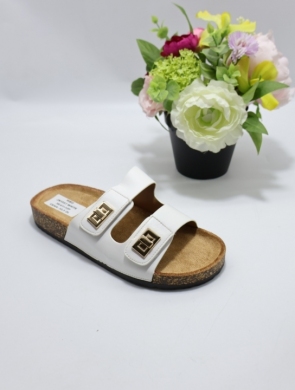 Klapki damskie na płaskim (36-41) JN1057 WHITE