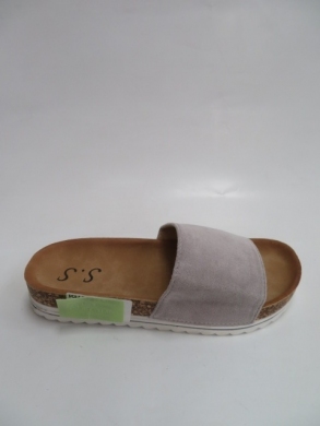 Klapki damskie na płaskim (36-41) TZ63 GREY