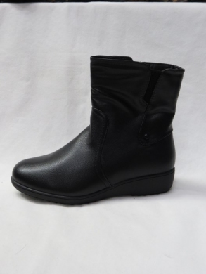 Botki damskie ocieplane na płaskim (37-42) CK2217 BLACK