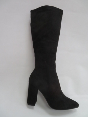 Kozaki damskie ocieplane na obcasie (36-41) 168-356 BLACK