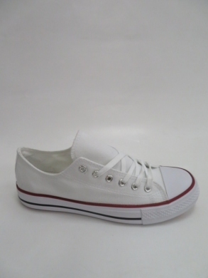 Trampki damskie na płaskim (36-41) 608-2 WHITE