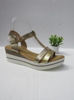Sandały damskie na koturnie (36-41) B-9030 GOLD