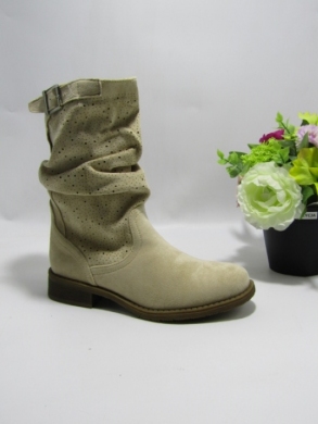 Kozaki damskie na płaskim (36-41) D8211 BEIGE