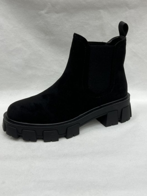 Botki damskie na płaskim (36-41) HBL-2 BLACK/SUDE