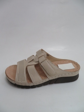 Klapki damskie na koturnie (37-42) 805 BEIGE