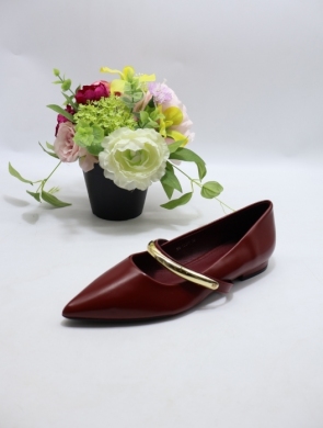 Baleriny damskie (36-41) H8-1035 WINE