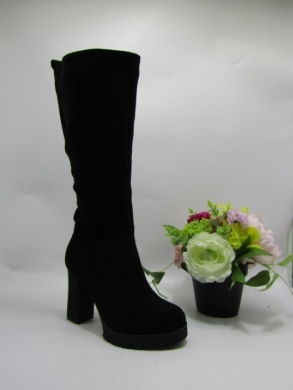 Kozaki damskie ocieplane na obcasie (36-40) 8790 BLACK