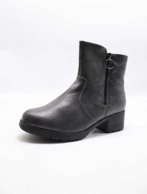 Botki damskie ocieplane na obcasie (36-41) HL61735 GREY