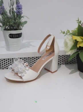 Sandały damskie na obcasie (36-41) HB2518 WHITE