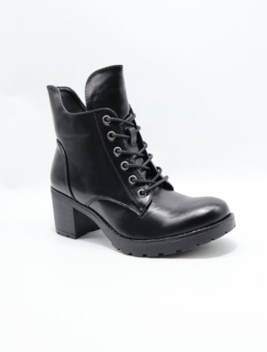 Botki damskie ocieplane na obcasie (36-41) YCC-128 BLACK