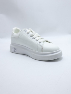 Buty sportowe damskie na płaskim (36-41) 5860-3 WHITE