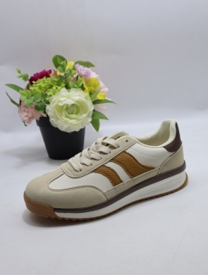 Buty sportowe damskie na płaskim (36-41) AF23-307 BEIGE