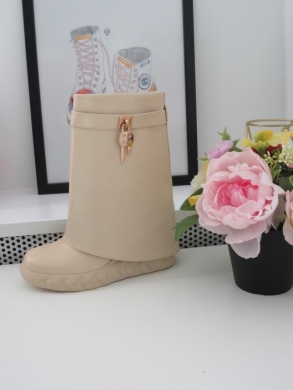 Kozaki damskie na płaskim (36-41) 8673 WHITE