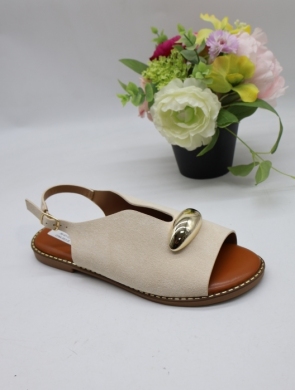 Sandały damskie na płaskim (36-41) 9036 BEIGE