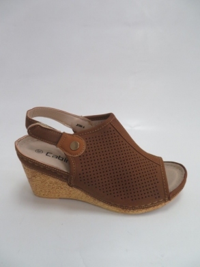 Sandały damskie na koturnie (36-41) J5306-8 KHAKI