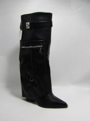Kozaki damskie na obcasie (36-41) 608 BLACK