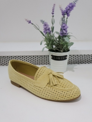 Mokasyny damskie na płaskim (36-41) 1508 YELLOW
