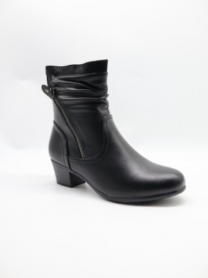 Botki damskie ocieplane na obcasie (37-42) 2816-1 BLACK