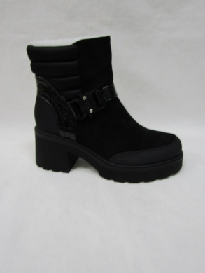Botki damskie ocieplane na obcasie (36-41) RB142 BLACK
