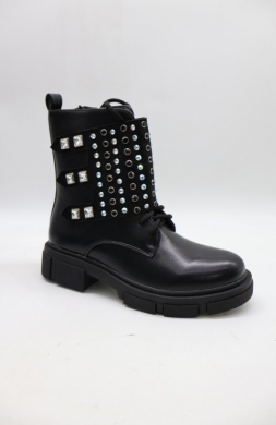 Botki damskie ocieplane na obcasie (36-41) C141 BLACK