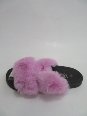 Klapki damskie z futerkiem (36-41) LS-39 PURPLE