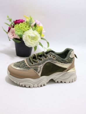Buty sportowe damskie na płaskim (36-41) 9013 GREEN