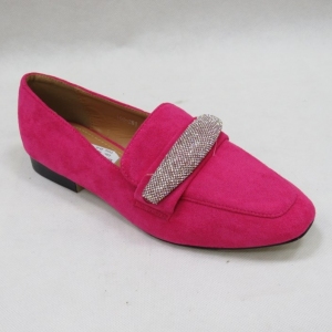 Mokasyny damskie na płaskim (36-41) 100-261 FUSHIA