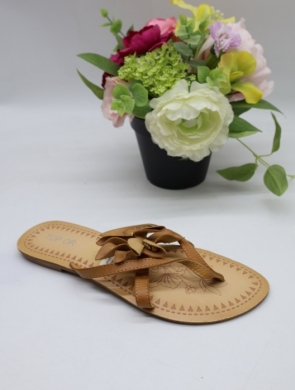 Klapki damskie na płaskim (36-41) WF57 CAMEL