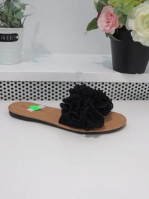 Klapki damskie na płaskim (36-41) MS9058 BLACK