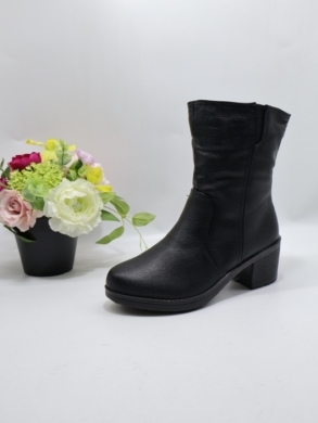 Kozaki damskie ocieplane na obcasie (39-43) DZ2-25 BLACK