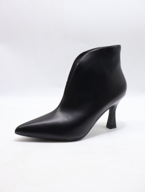 Botki damskie na obcasie (36-41) 6-77 BLACK