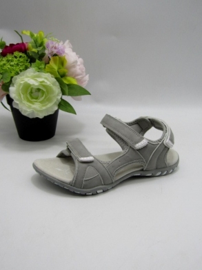 Sandały damskie na płaskim (36-41) B009-3 LGREY/WHITE