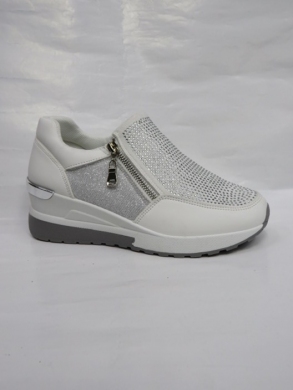 Półbuty damskie na koturnie (36-41) 6823-8 WHITE