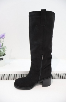 Kozaki damskie na obcasie (36-41) 2523A-1 BLACK