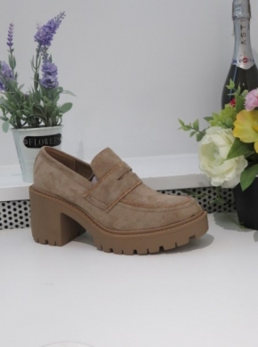 Półbuty damskie na obcasie (36-41) 9526A KHAKI