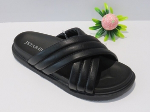 Klapki damskie na płaskim (36-41) ZYTX22041 BLACK