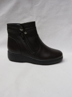 Botki damskie ocieplane na płaskim (36-42) 8144-3 BROWN