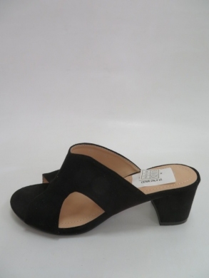 Klapki damskie na obcasie (36-41) N19-380 BLACK