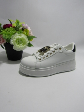 Buty sportowe damskie na płaskim (36-41) B1071 WHI/BLACK
