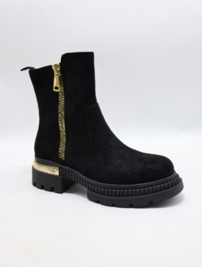 Botki damskie na płaskim (36-41) NOM-22 BLACK