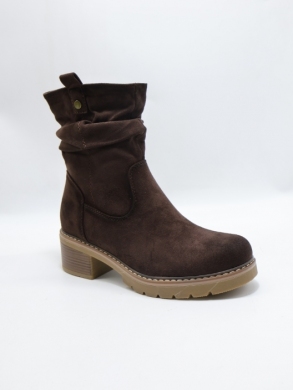 Botki damskie na obcasie (36-41) 7282 BROWN