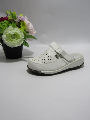 Klapki damskie na koturnie (36-42) 9710 WHITE