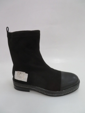 Botki damskie jesienne na płaskim (36-41) 0259 BLACK
