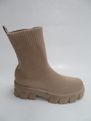 Botki damskie jesienne na płaskim (36-41) N53 KHAKI